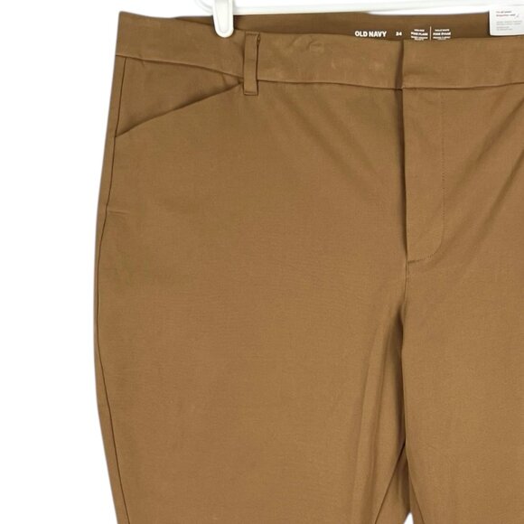Old Navy High-Rise Pixie Flare Pants Women's Plus Size 24 Stretch Brown NWT - Picture 5 of 12